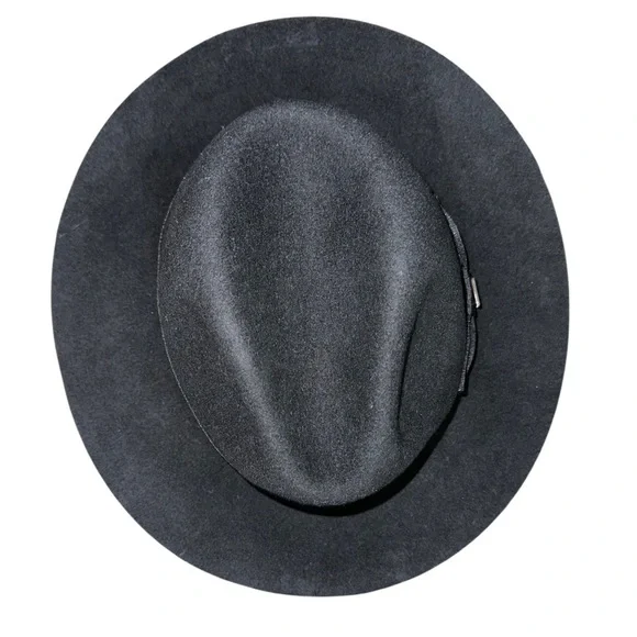STACY ADAMS BLACK WOOL FEDORA - Picture 3 of 4